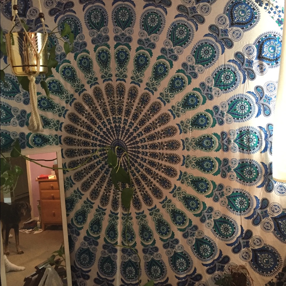 Bohemian tapestry circle shape